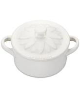 Le Creuset Stoneware 8 oz. Flower Mini Cocotte with Lid