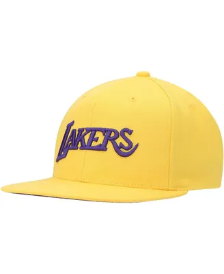 Men's Mitchell & Ness Gold Los Angeles Lakers Hardwood Classics Tonal Snapback Hat