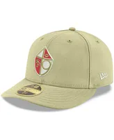 Men's New Era Gold San Francisco 49Ers Omaha Throwback Low Profile 59Fifty Fitted Hat