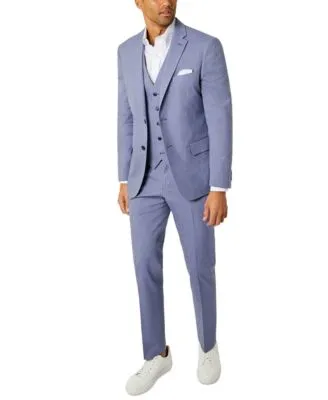 Tommy Hilfiger Mens Modern Fit Flex Th Stretch Chambray Suit Separate