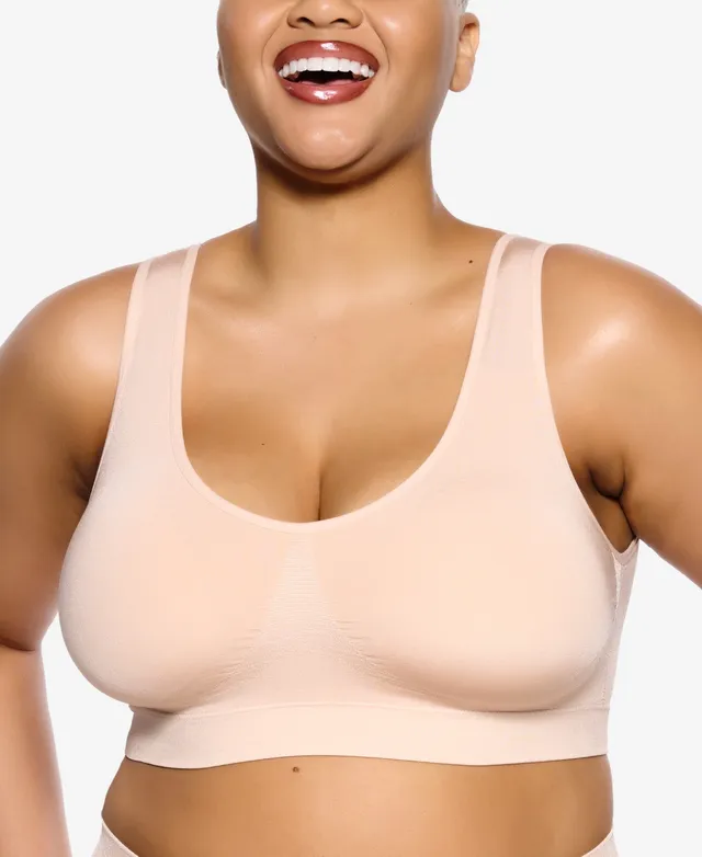 Forever 21 Women's Twisted Seamless Bralette in Taupe Medium