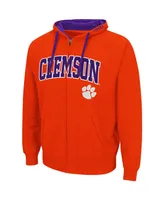 Men's Colosseum Orange Clemson Tigers Big and Tall Full-Zip Hoodie