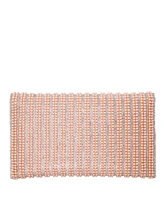 Women's Allover Imitation Pearl and Crystal Envelope Clutch