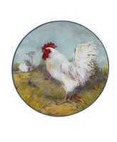 Certified International Rooster Meadow Dinner Plate, Set of 4