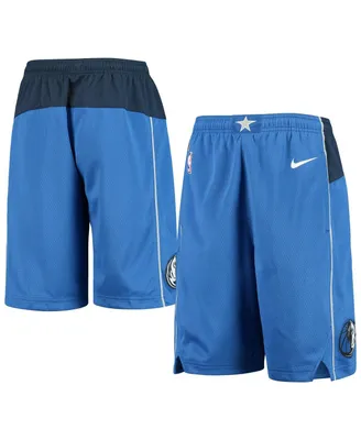 Big Boys Nike Blue Dallas Mavericks 2020/21 Swingman Shorts - Icon Edition