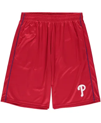 Men's Majestic Red Philadelphia Phillies Big Tall Mesh Shorts