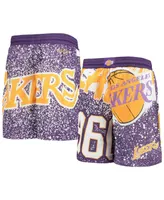 Big Boys Mitchell & Ness Purple Los Angeles Lakers Hardwood Classics Jumbotron Shorts