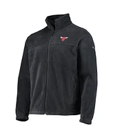 Men's Columbia Black Chicago Bulls Flanker Full-Zip Jacket
