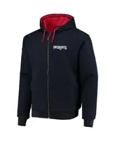 Men's Dunbrooke Navy New England Patriots Craftsman Thermal-Lined Full-Zip Hoodie