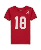 Preschool Boys and Girls Wes & Willy Crimson Alabama Tide Football V-Neck T-shirt Pants Sleep Set