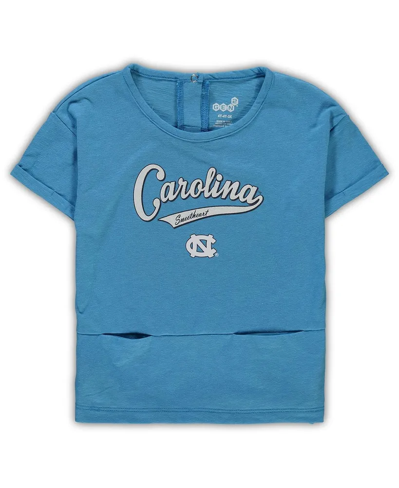 Little Girls Carolina Blue North Carolina Tar Heels Stadium T-shirt and Leggings Set