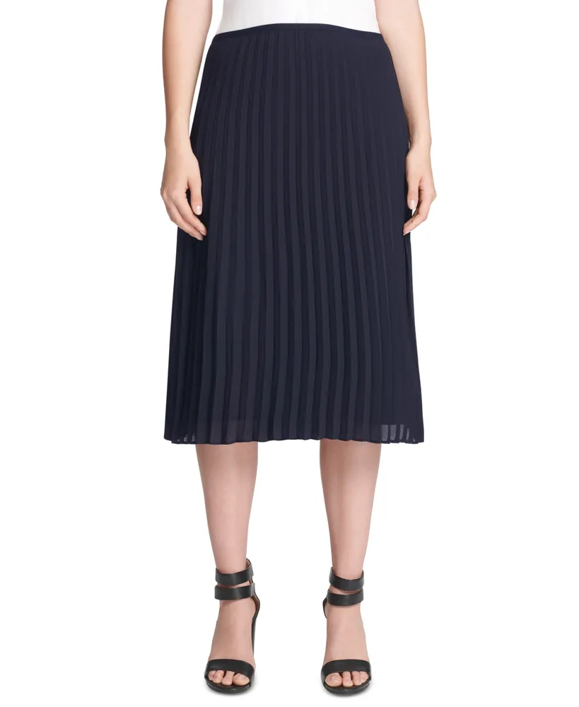dkny pleated midi skirt
