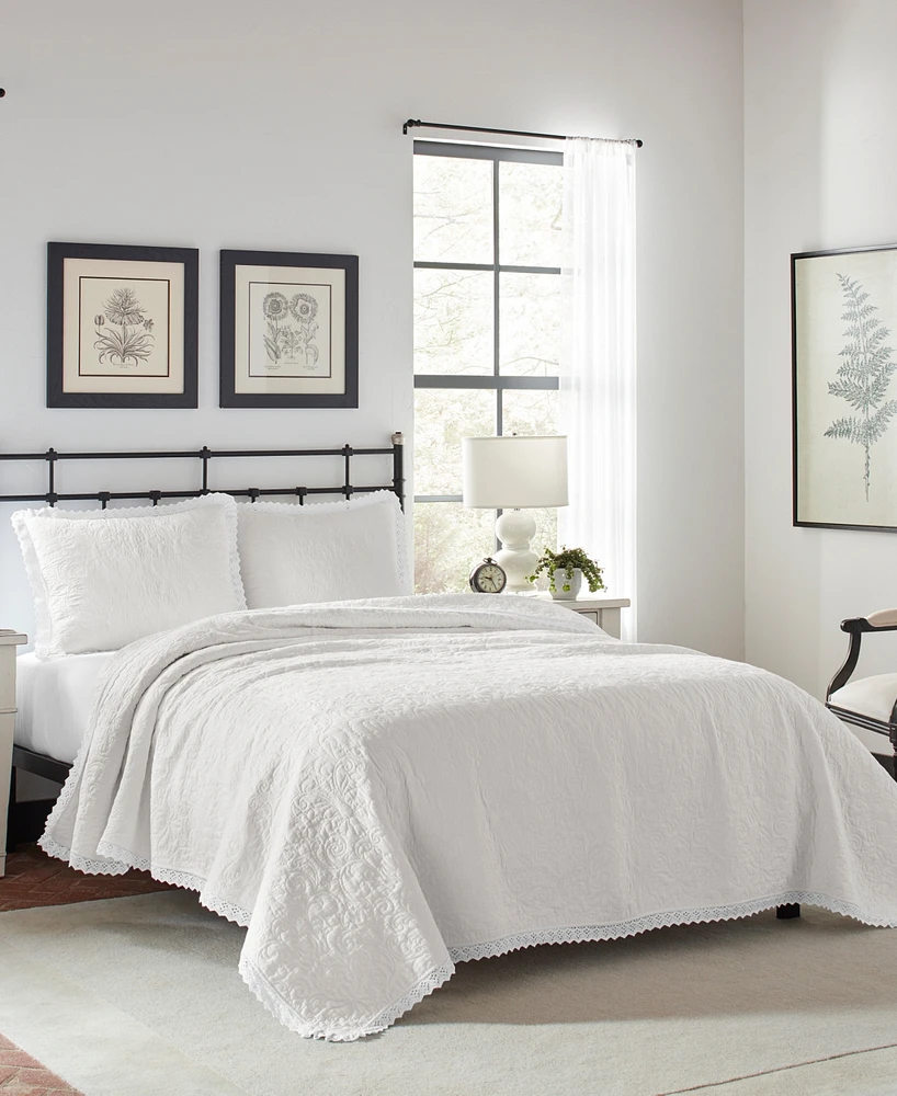 Laura Ashley Heirloom Crochet Quilt Set