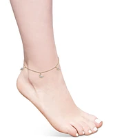 Wrapped Diamond Moon & Stars Charm Ankle Bracelet (1/10 ct. t.w.) in 10k Gold, Created for Macy's