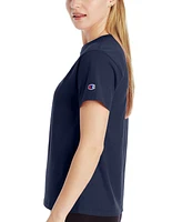 Champion Women's Cotton Classic Crewneck Logo T-Shirt