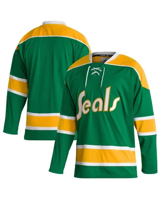 Men's adidas Green California Golden Seals Team Classics Authentic Blank Jersey