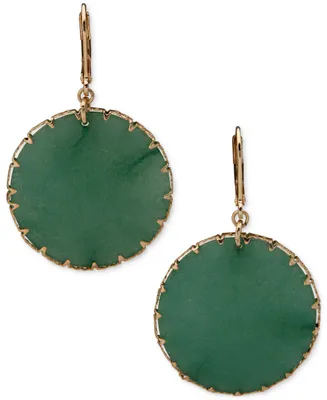 lonna & lilly Gold-Tone Drop Disc Earrings