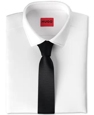 Hugo by Boss Men's Ribbed Silk Skinny Tie