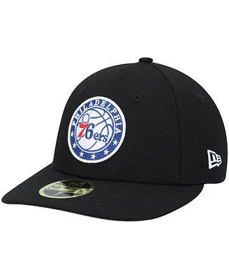 Men's Black Philadelphia 76ers Team Low Profile 59FIFTY Fitted Hat