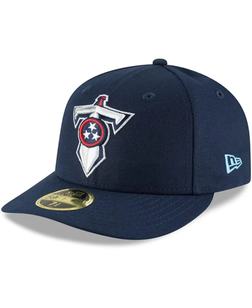 Men's Navy Tennessee Titans Alternate Logo Omaha Low Profile 59FIFTY Fitted Hat