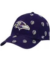 Women's Purple Baltimore Ravens Confetti Clean Up Head Logo Adjustable Hat