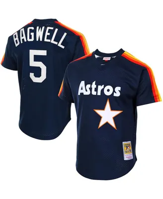 Men's Jeff Bagwell Navy Houston Astros Cooperstown Mesh Batting Practice Jersey