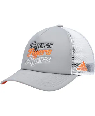 Women's Gray, White Philadelphia Flyers Foam Trucker Snapback Hat