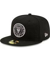 Men's Black Inter Miami Cf Team Primary Logo 59FIFTY Fitted Hat