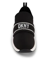 Dkny Little Girls Bedazzled Logo Sport Stretch Slip On Sneakers