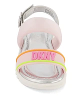 Dkny Toddler Girls Sawtooth Rubber Logo Sport Sandals