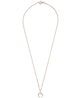 Wrapped Diamond Crescent Moon 20" Pendant Necklace (1/10 ct. t.w.) 14k Gold or Rose Gold, Created for Macy's