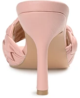 Journee Collection Women's Raquelah Woven Stiletto Sandals