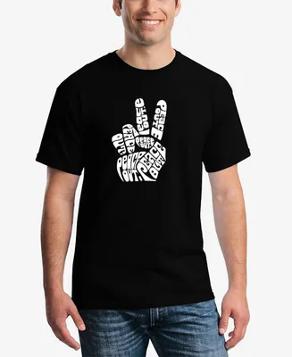 Men's Word Art Peace Out T-shirt