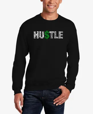 Men's Word Art Hustle Crewneck Sweatshirt