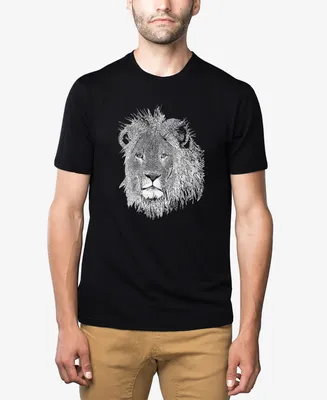 Men's Premium Blend Word Art Lion T-shirt