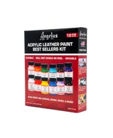 Angelus Acrylic Leather Paint Best Sellers Kit, 1 Ounces, 12 Colors