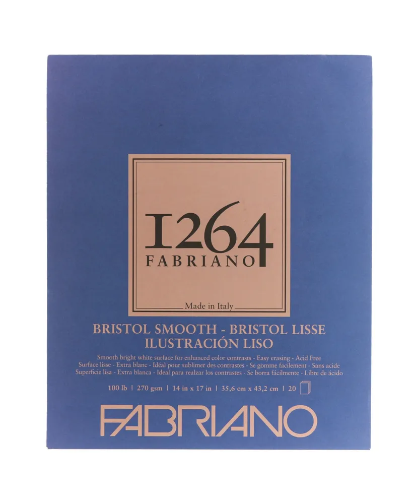 Fabriano 1264 Bristol Pad, Smooth, 14 x 17