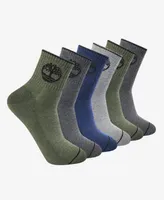 Timberland Men's Crew Socks, Pack of 6