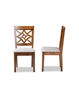 Nicolette Modern and Contemporary Wood Dining Chair Set, 2 Piece