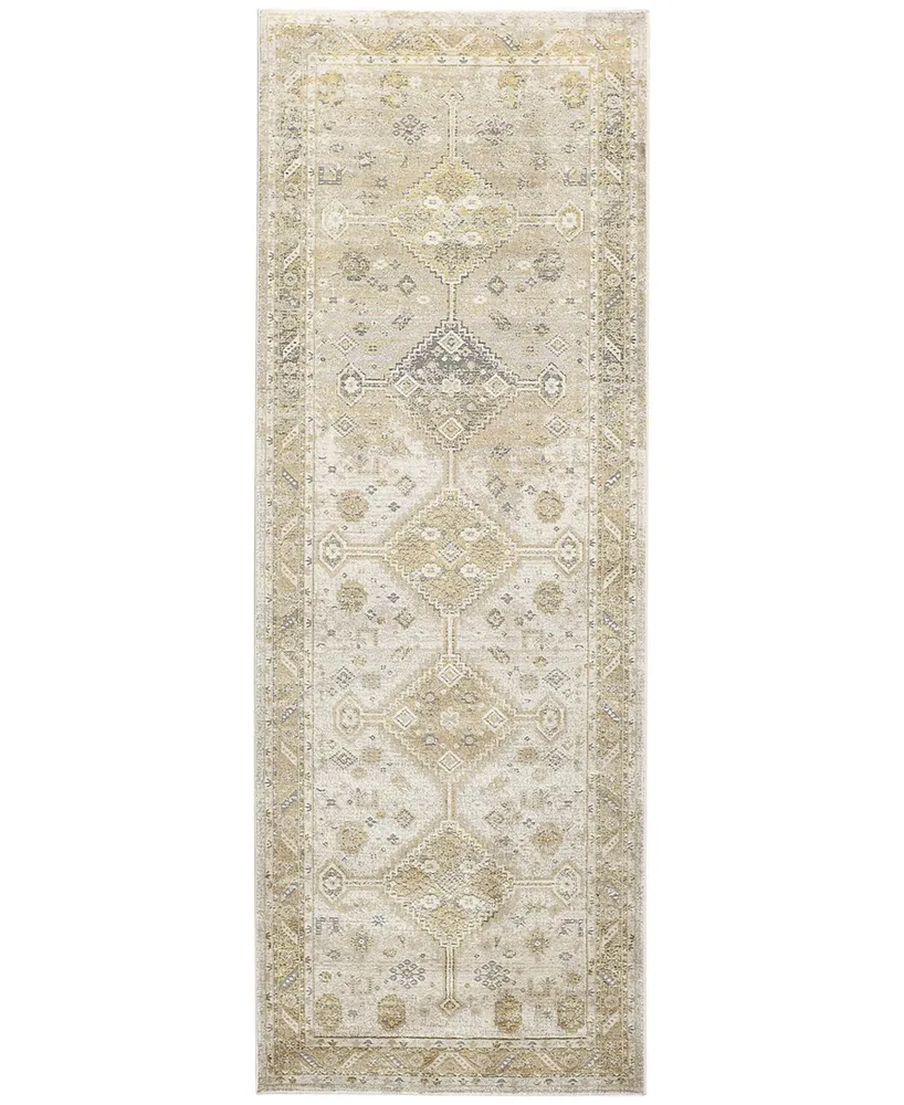 Feizy Aura R3738 2'10" x 7'10" Runner Area Rug - Gold