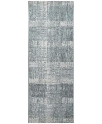 Feizy Azure R3413 2'10" x 7'10" Runner Area Rug - Silver