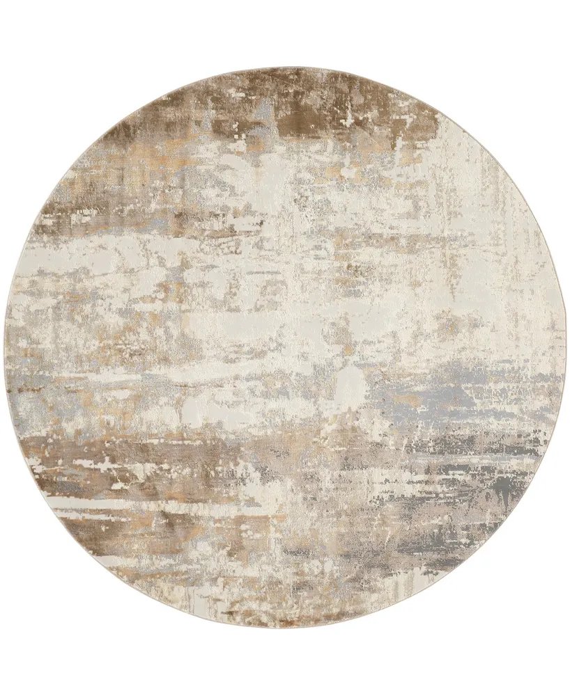 Feizy Parker R3709 7'9" x 7'9" Round Area Rug