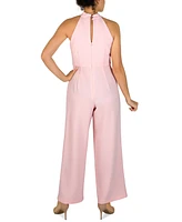 julia jordan Twist-Front Halter Jumpsuit