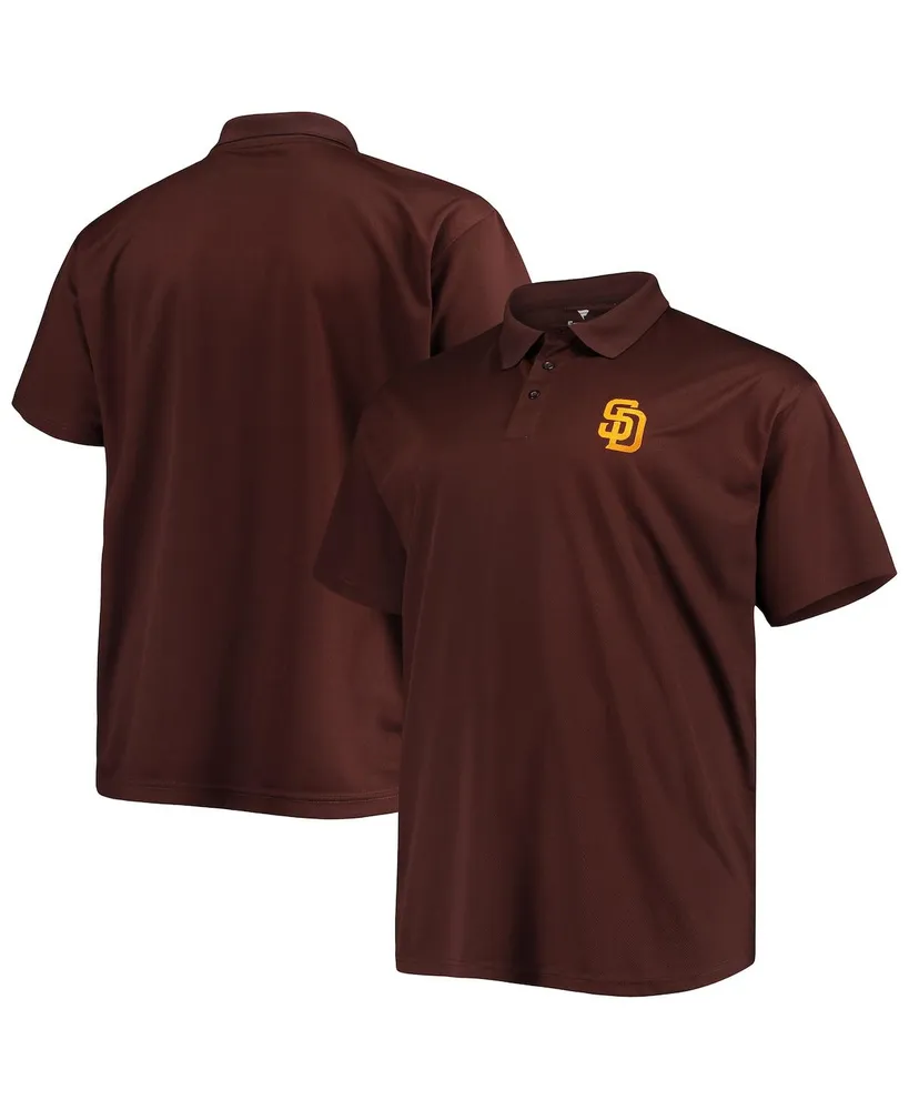 Men's Fanatics Brown San Diego Padres Big Tall Solid Birdseye Polo Shirt