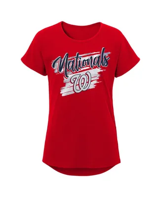 Big Girls Red Washington Nationals Dream Scoop-Neck T-shirt
