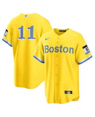 Men's Nike Rafael Devers Gold, Light Blue Boston Red Sox City Connect Replica Player Jersey