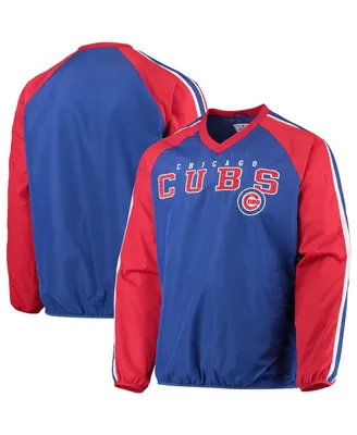 Men's G-iii Sports By Carl Banks Royal, Red Chicago Cubs Kickoff Raglan V-Neck Pullover Jacket