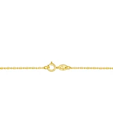 14k Gold Necklace, 18" Dot Dash Chain (1mm)