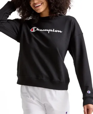 Champion Women's Logo Fleece Crewneck Sweatshirt