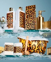 Honey Almond Home Bath Pampering Package for Relaxing Stress Relief, Leopard Print Thank You Birthday Gifts, 15 Piece